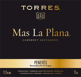 Mas La Plana, the single vineyard Cabernet Sauvignon from Torres