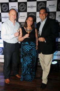 Nick Pringle and Emilie Munther of Accolade Wines with Nicholas Dumbell, GM, Marriott Bengaluru Whitefield