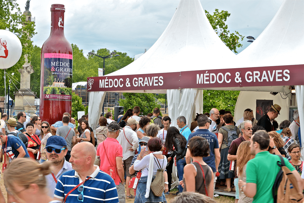 The Medoc and Graves stand at the Bordeaux Wine Festival