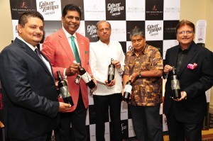 The Grover Zampa team, including founder Kapil Grover, with Vijay Amritraj at the launch