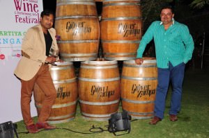 Sumedh Singh Mandla (right)at the Grover Wine Festival
