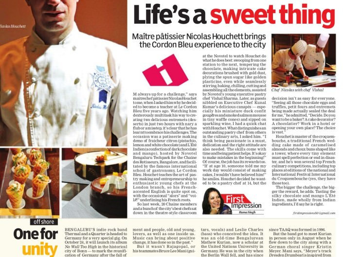 Life's sweet thing - Indian Express Oct 16 2015