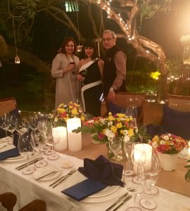 Madhulika Dhall (centre) at the 12-seat 6 course luxury finale dinner of the Fine Wine Affair at The Oberoi Bangalore