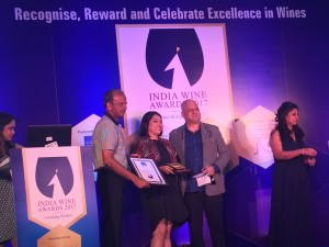 Grover Zampa picks up a slew of awards. Kapil and Karishma Grover receive their plaque and certificate from Rahul Akerkar for Chene 2014: Best Indian Super premium wine