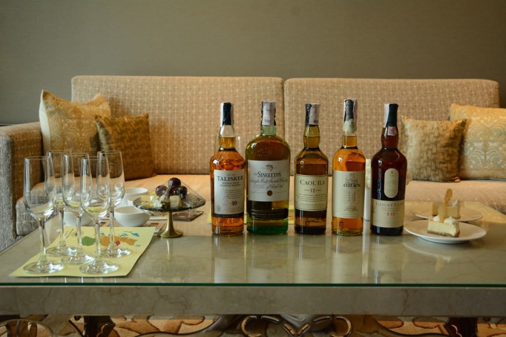 The whiskies lined up for the tasting in Bangalore