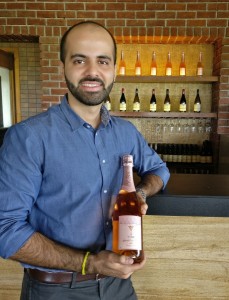 Kailash Gurnani with his new vintage sparkling rosé wine